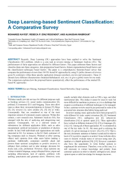 Deep Learning-based Sentiment Classification: A Comparative Survey