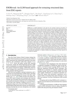 ESGReveal: An LLM-based approach for extracting structured data from ESG
  reports