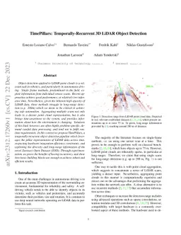 TimePillars: Temporally-Recurrent 3D LiDAR Object Detection
