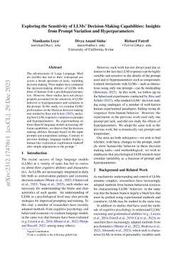 Exploring the Sensitivity of LLMs' Decision-Making Capabilities:
  Insights from Prompt Variation and Hyperparameters