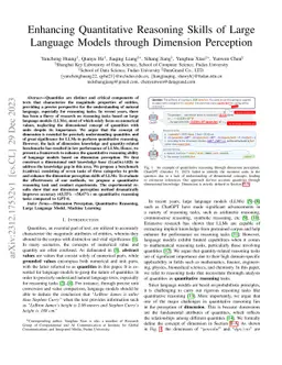 Enhancing Quantitative Reasoning Skills of Large Language Models through
  Dimension Perception