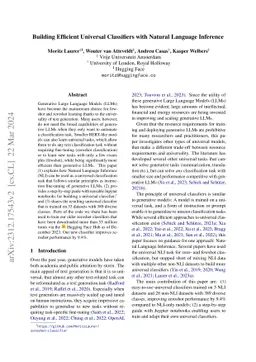 Building Efficient Universal Classifiers with Natural Language Inference