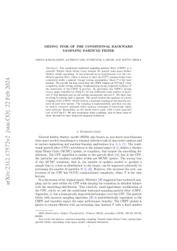 Mixing time of the conditional backward sampling particle filter