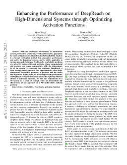 Enhancing the Performance of DeepReach on High-Dimensional Systems
  through Optimizing Activation Functions