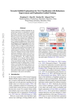 Towards Faithful Explanations for Text Classification with Robustness
  Improvement and Explanation Guided Training