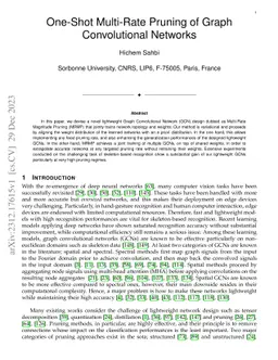 One-Shot Multi-Rate Pruning of Graph Convolutional Networks