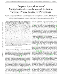 Bespoke Approximation of Multiplication-Accumulation and Activation
  Targeting Printed Multilayer Perceptrons