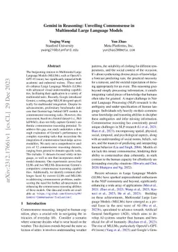 Gemini in Reasoning: Unveiling Commonsense in Multimodal Large Language
  Models