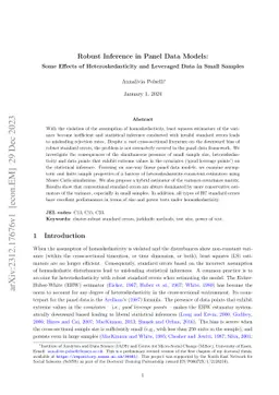 Robust Inference in Panel Data Models: Some Effects of
  Heteroskedasticity and Leveraged Data in Small Samples