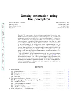 Density estimation using the perceptron