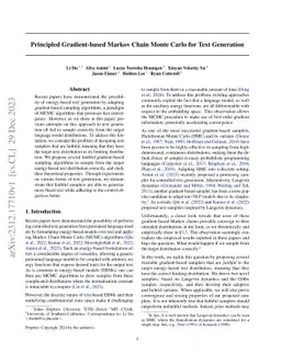 Principled Gradient-based Markov Chain Monte Carlo for Text Generation