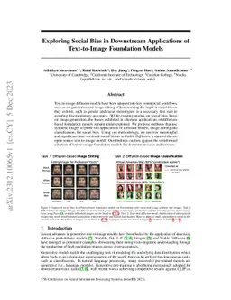 Exploring Social Bias in Downstream Applications of Text-to-Image
  Foundation Models