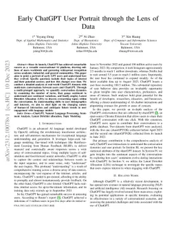 Early ChatGPT User Portrait through the Lens of Data