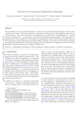 Evaluative Item-Contrastive Explanations in Rankings