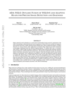 ADA-YOLO: Dynamic Fusion of YOLOv8 and Adaptive Heads for Precise Image
  Detection and Diagnosis