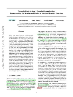 Towards Context-Aware Domain Generalization: Understanding the Benefits and Limits of Marginal Transfer Learning