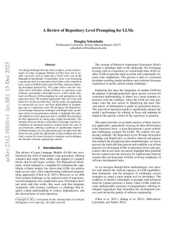 A Review of Repository Level Prompting for LLMs
