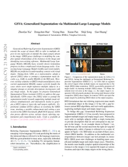 GSVA: Generalized Segmentation via Multimodal Large Language Models