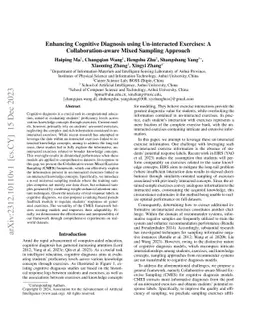 Enhancing Cognitive Diagnosis using Un-interacted Exercises: A
  Collaboration-aware Mixed Sampling Approach