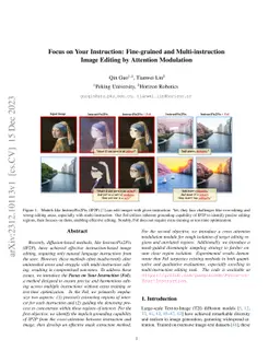 Focus on Your Instruction: Fine-grained and Multi-instruction Image
  Editing by Attention Modulation