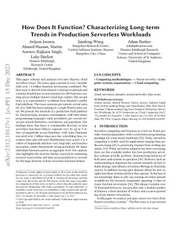 How Does It Function? Characterizing Long-term Trends in Production
  Serverless Workloads