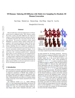 MVHuman: Tailoring 2D Diffusion with Multi-view Sampling For Realistic
  3D Human Generation