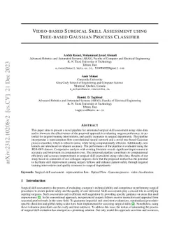 Video-based Surgical Skill Assessment using Tree-based Gaussian Process
  Classifier
