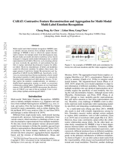 CARAT: Contrastive Feature Reconstruction and Aggregation for
  Multi-Modal Multi-Label Emotion Recognition