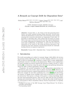 A Remark on Concept Drift for Dependent Data