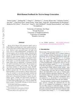 Rich Human Feedback for Text-to-Image Generation