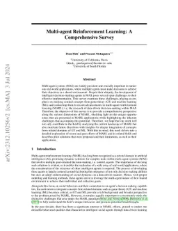 Multi-agent Reinforcement Learning: A Comprehensive Survey