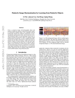 Painterly Image Harmonization by Learning from Painterly Objects