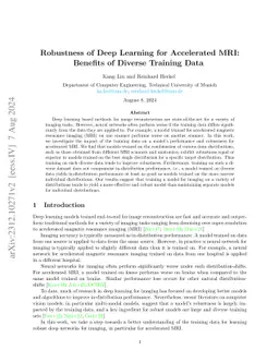Robustness of Deep Learning for Accelerated MRI: Benefits of Diverse
  Training Data