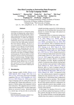 One-Shot Learning as Instruction Data Prospector for Large Language
  Models