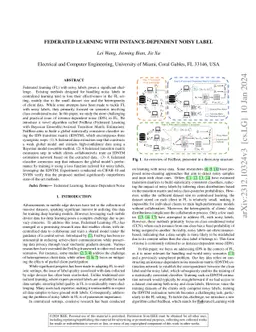 Federated Learning with Instance-Dependent Noisy Label