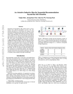 An Attentive Inductive Bias for Sequential Recommendation beyond the
  Self-Attention