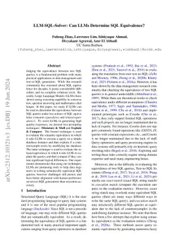 LLM-SQL-Solver: Can LLMs Determine SQL Equivalence?