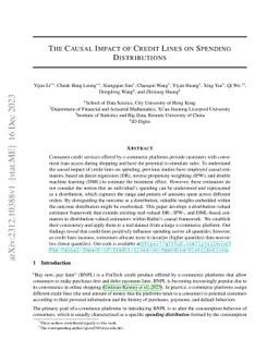 The Causal Impact of Credit Lines on Spending Distributions
