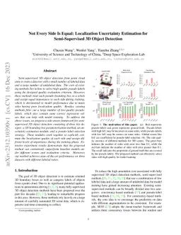 Not Every Side Is Equal: Localization Uncertainty Estimation for
  Semi-Supervised 3D Object Detection