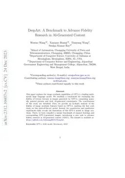 DeepArt: A Benchmark to Advance Fidelity Research in AI-Generated
  Content