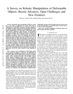 A Survey on Robotic Manipulation of Deformable Objects: Recent Advances,
  Open Challenges and New Frontiers