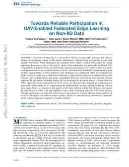 Towards Reliable Participation in UAV-Enabled Federated Edge Learning on
  Non-IID Data