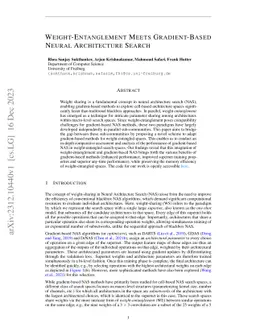 Weight-Entanglement Meets Gradient-Based Neural Architecture Search