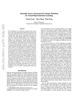 Semantic-Aware Autoregressive Image Modeling for Visual Representation
  Learning