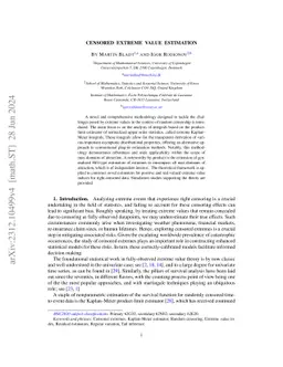 Censored extreme value estimation