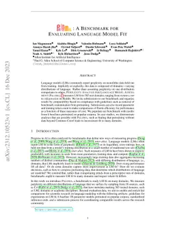 Paloma: A Benchmark for Evaluating Language Model Fit