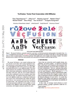 VecFusion: Vector Font Generation with Diffusion