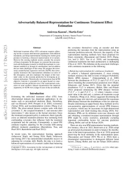 Adversarially Balanced Representation for Continuous Treatment Effect
  Estimation