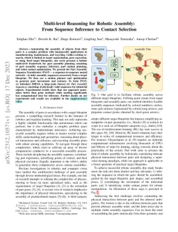 Multi-level Reasoning for Robotic Assembly: From Sequence Inference to
  Contact Selection