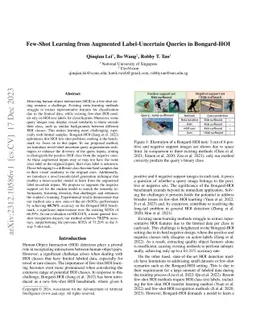 Few-Shot Learning from Augmented Label-Uncertain Queries in Bongard-HOI